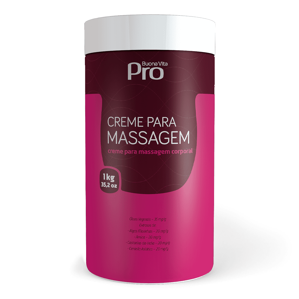 Creme para Massagem - 1Kg - Buona Vita Dermocosméticos Científicos