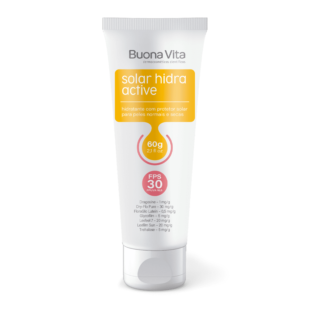 Solar Hidra Active Filtro Solar - Buona Vita Dermocosméticos Científicos